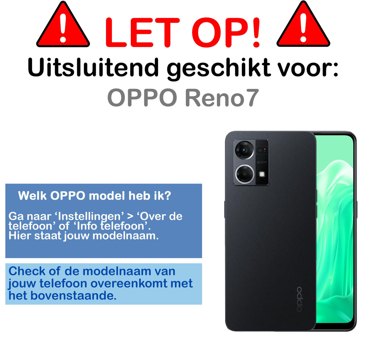Gehard glazen screenprotector voor OPPO Reno 7 met krasbescherming