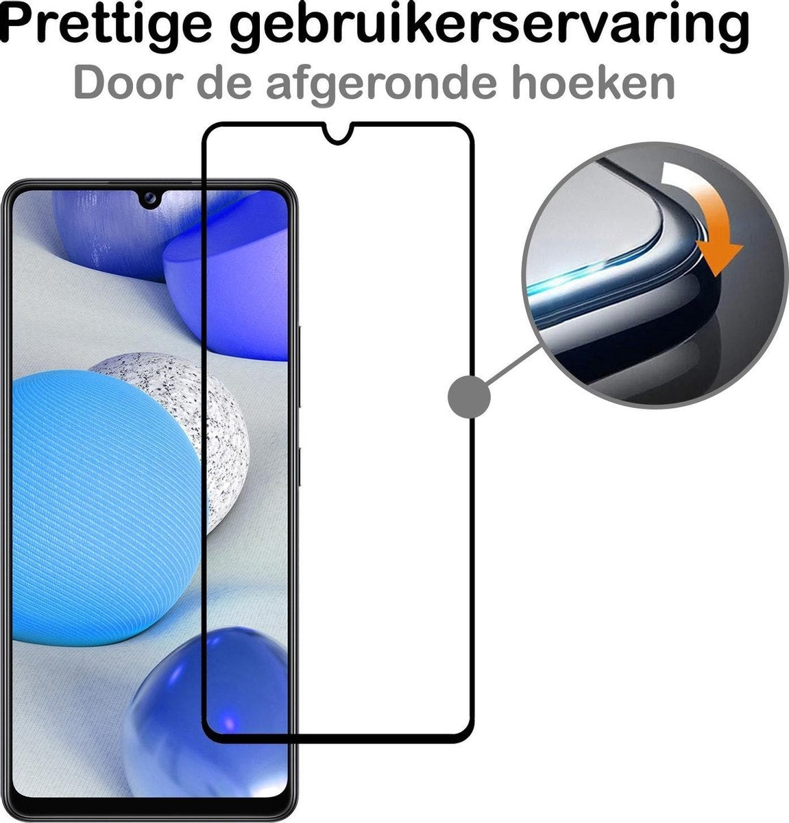 Full Screen Screenprotector Gehard Glas Geschikt Voor Samsung Galaxy A42