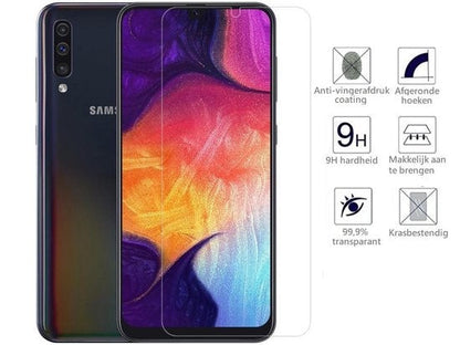 Full screen screenprotector met gehard glas voor Samsung A20