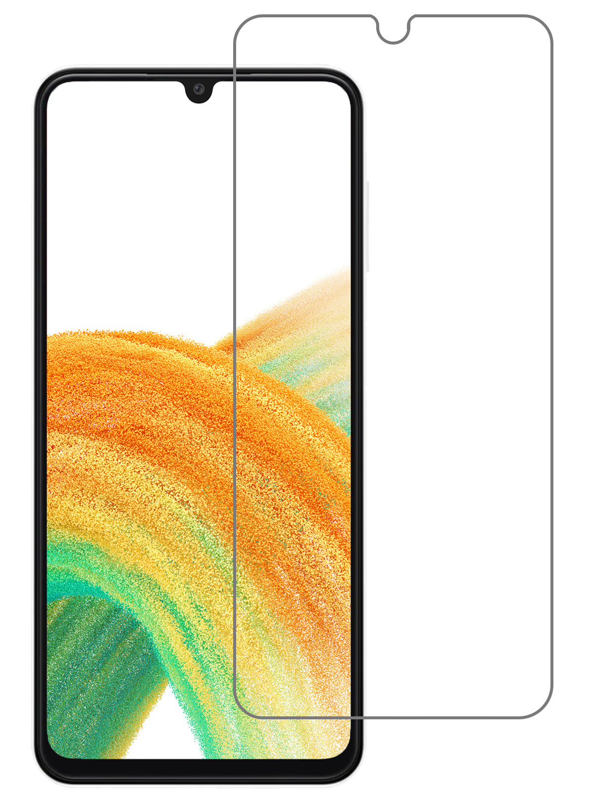 Gehard glazen screenprotector met krasbestendige laag voor Samsung A33