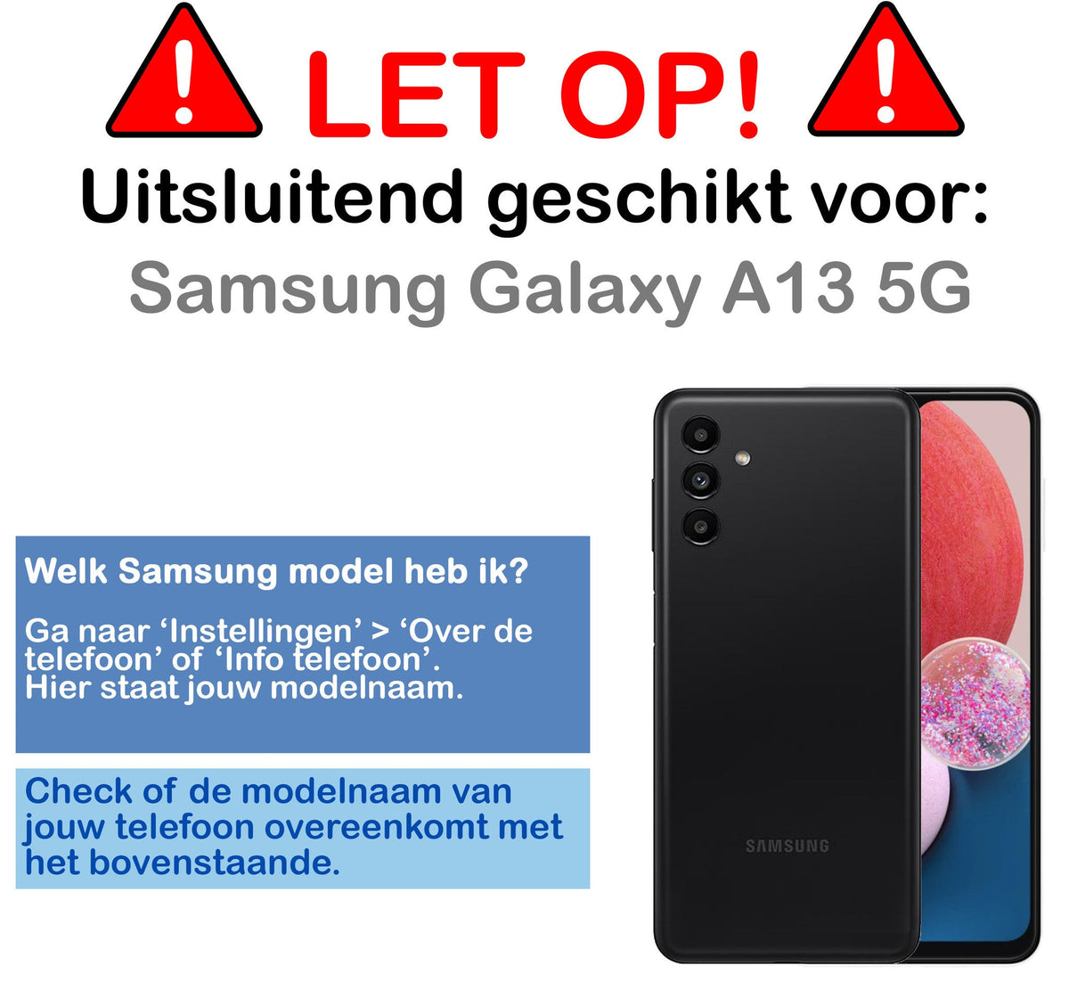 Glazen screenprotector geschikt voor Samsung Galaxy A13 5G