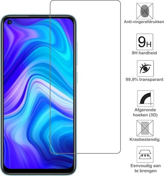 Gehard glazen screenprotector voor Xiaomi Redmi Note 9