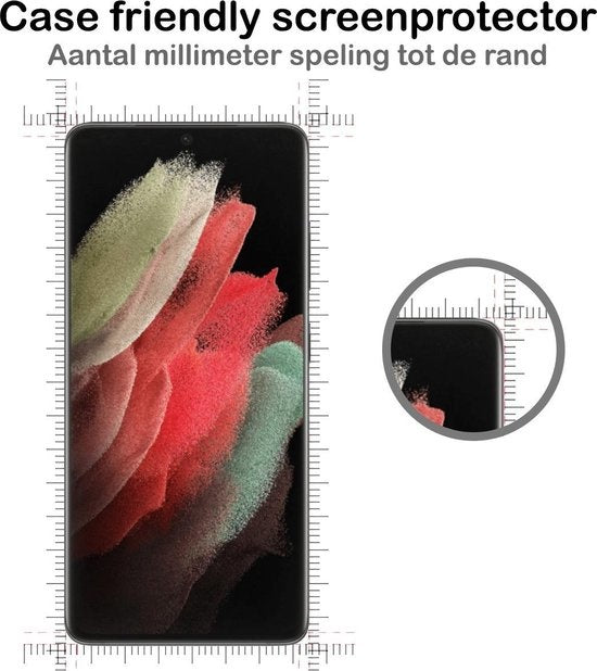 Glazen screenprotector met anti-kras bescherming voor Samsung S21 Ultra