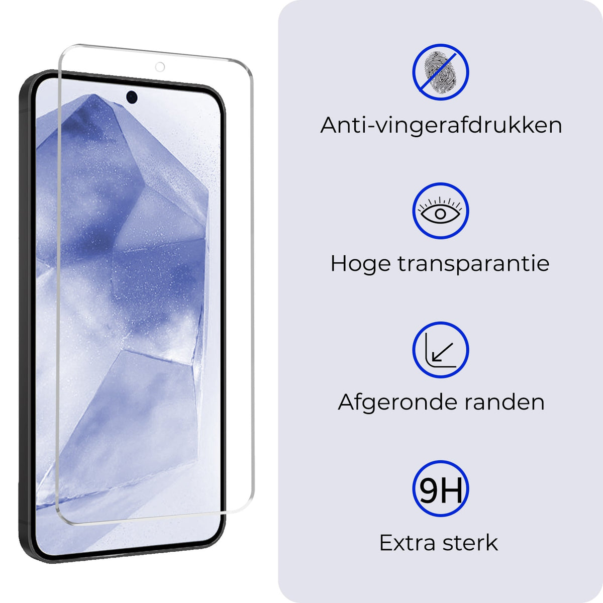Gehard glazen screenprotector met antikraslaag voor Samsung Galaxy A55