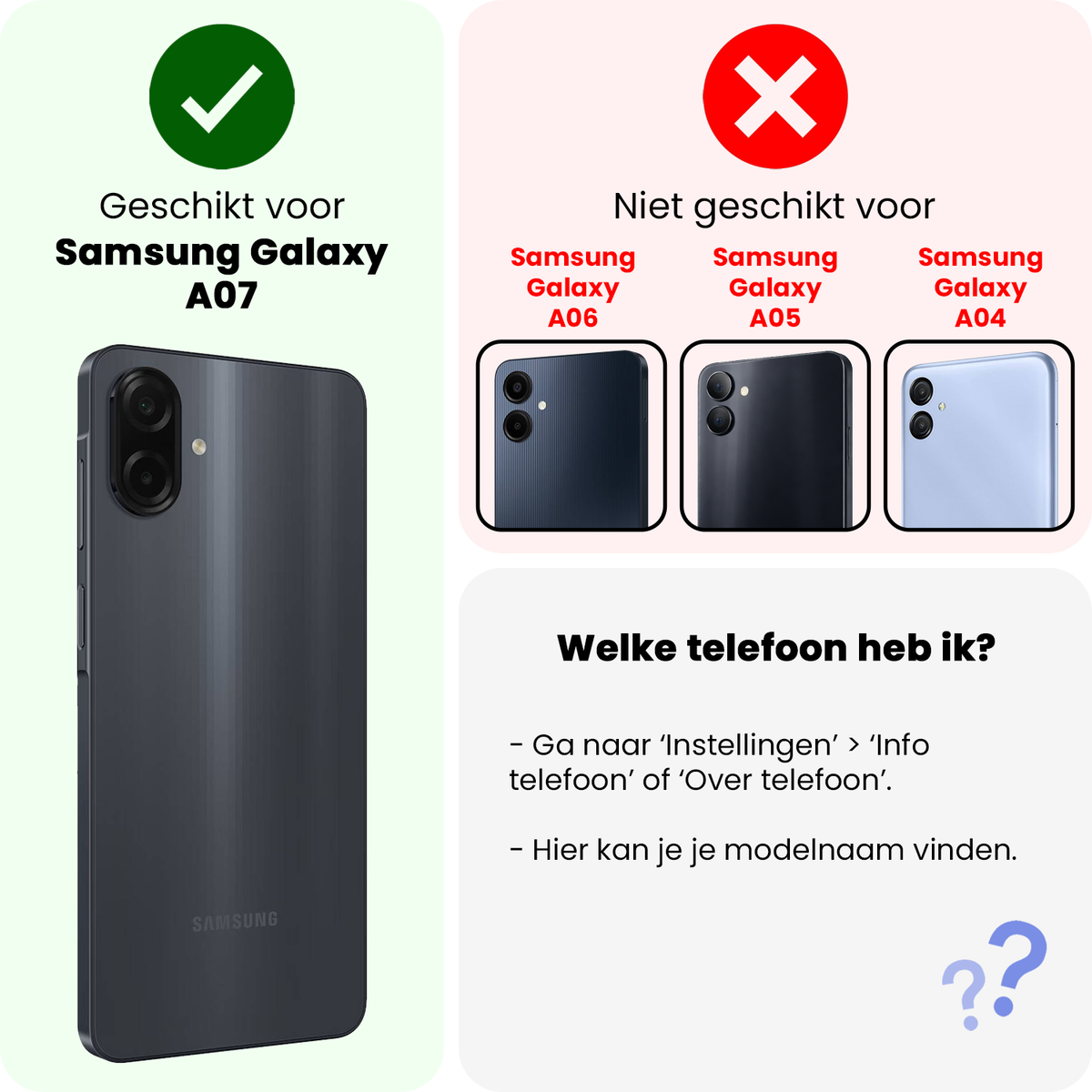 Gehard glazen screenprotector voor Samsung Galaxy A07