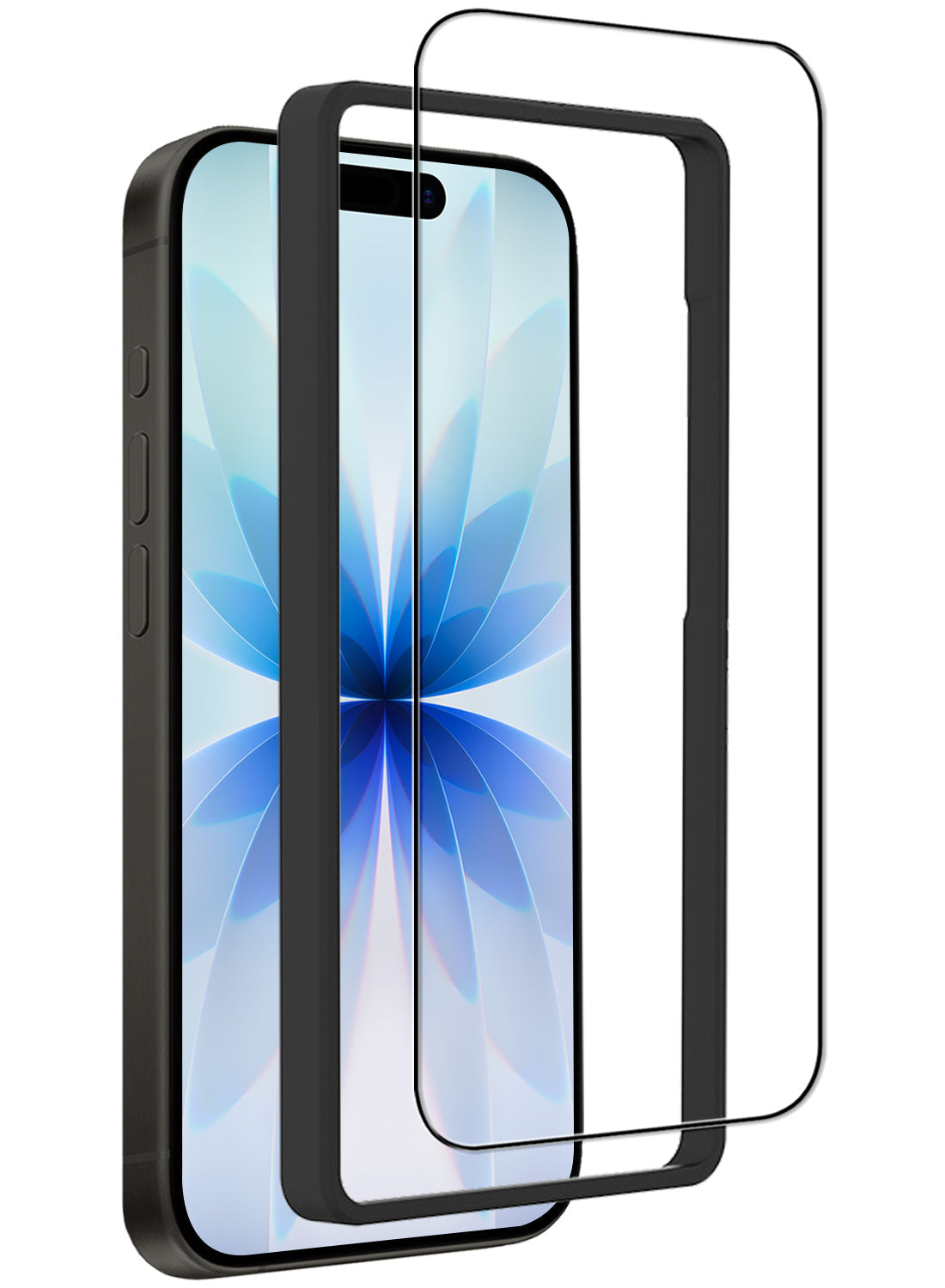 Gehard glazen screenprotector voor iPhone 17 met installatieframe