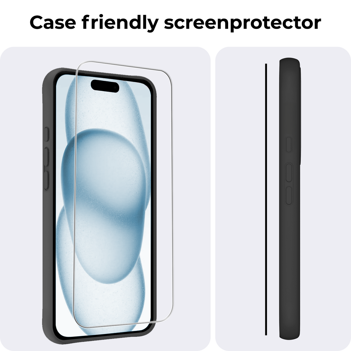 Gehard glazen screenprotector met installatieframe voor iPhone 15 Pro