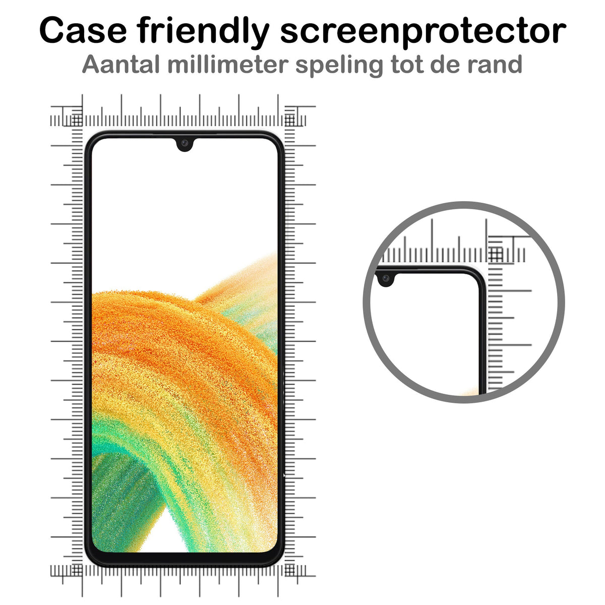 Gehard glazen screenprotector met krasbestendige laag voor Samsung A33