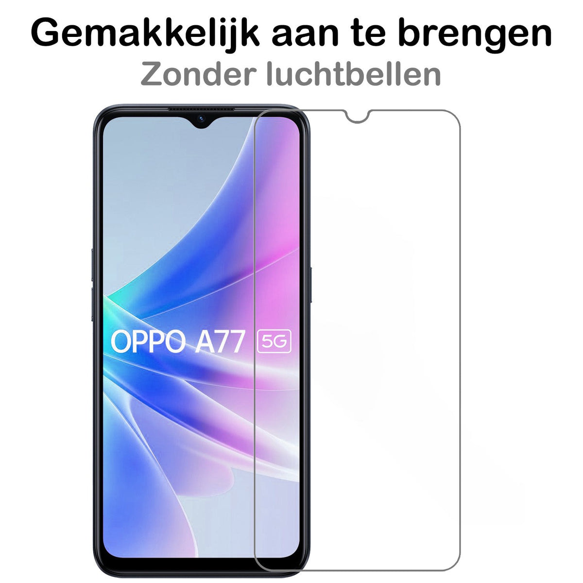 Gehard glazen screenprotector voor OPPO A77 met antikraslaag
