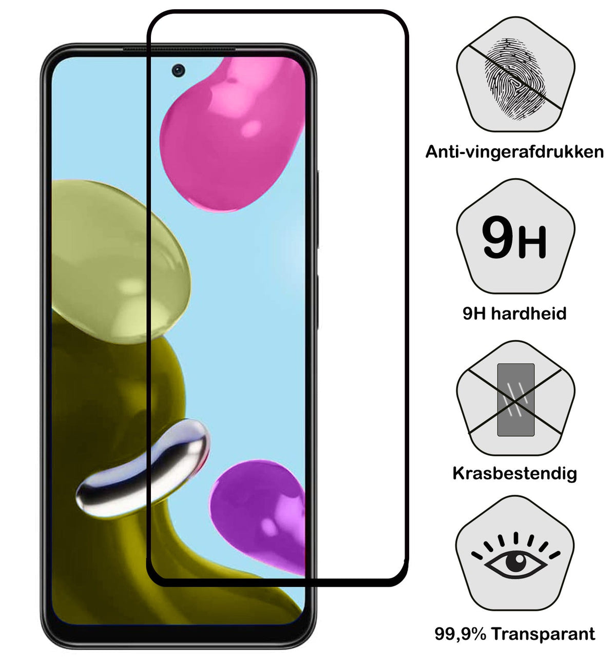 Gehard glazen screenprotector voor Xiaomi Redmi Note 11