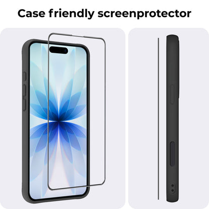 Flexibele glazen screenprotector met installatieframe voor iPhone 17