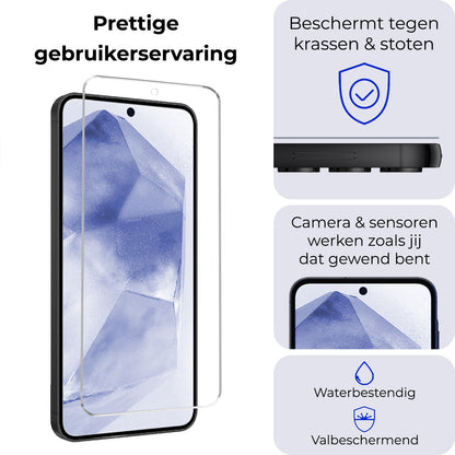 Gehard glazen screenprotector met antikraslaag voor Samsung Galaxy A55