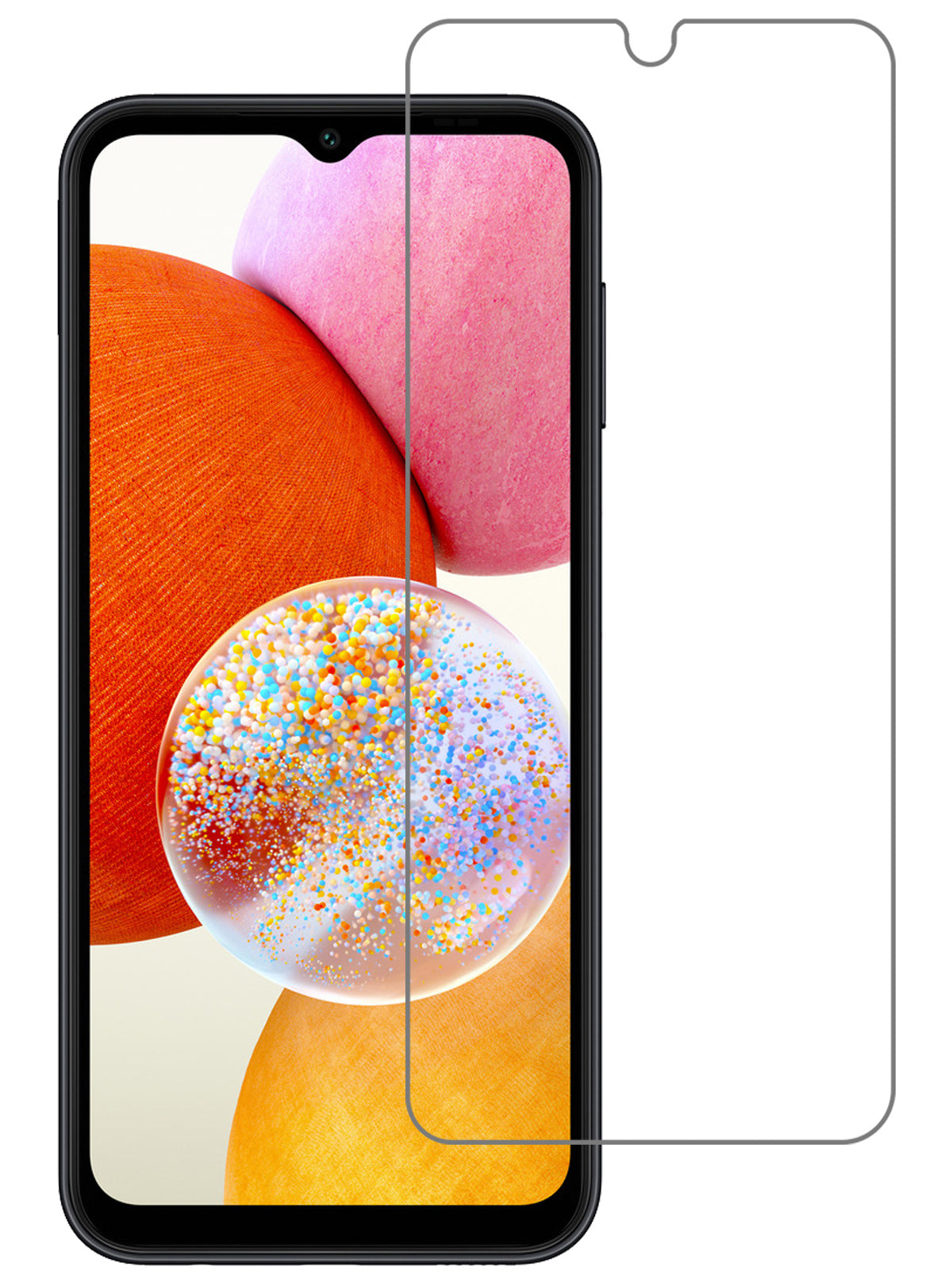 Screenprotector van gehard glas voor Samsung A14