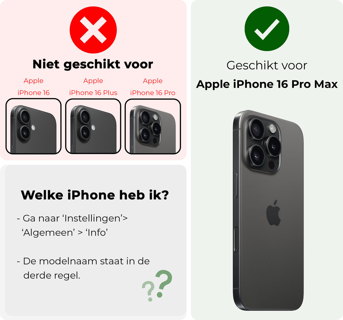 Screenprotector van gehard glas voor iPhone 16 Pro Max met volledige dekking