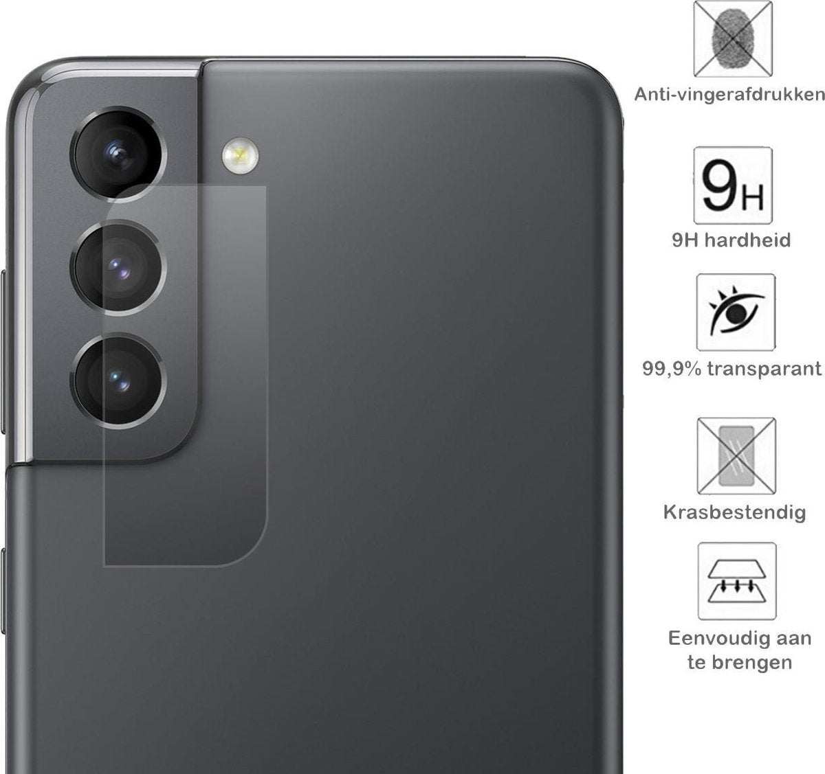 Gehard glazen camera screenprotector voor Samsung S21