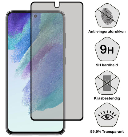 Privacy Screenprotector van Gehard Glas Geschikt voor Samsung S21 FE