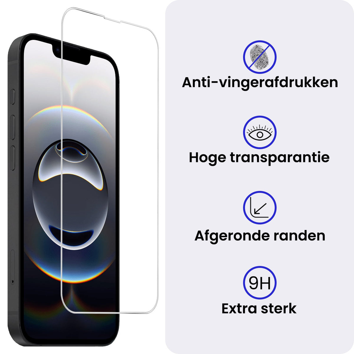 Gehard glazen screenprotector voor iPhone 16e met installatieframe