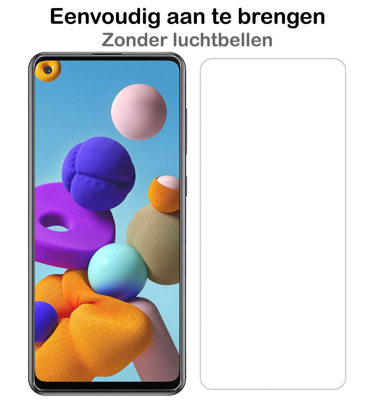 Screenprotector van gehard glas met zwarte randen