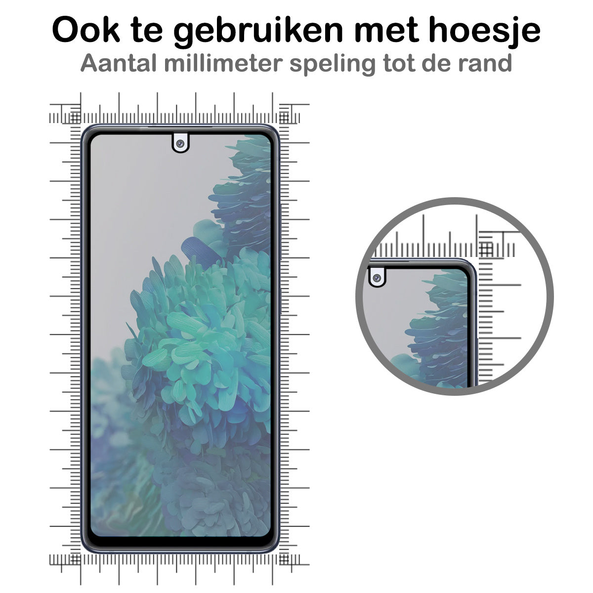 Gehard glazen screenprotector met privacy filter