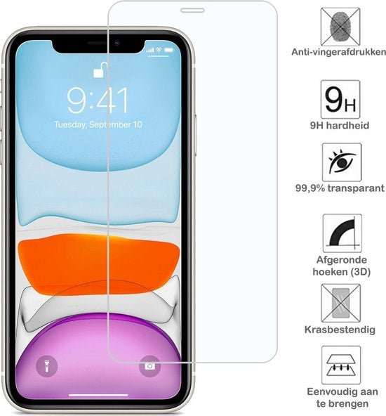 iPhone 11 Screenprotector Gehard Glas met Volledige Dekking
