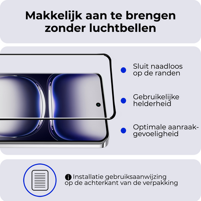 Gehard glazen screenprotector voor OPPO Reno 12 Pro met zwarte randen