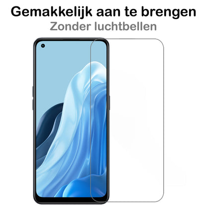 Glazen screenprotector voor OPPO Reno 8 Lite met antikraslaag