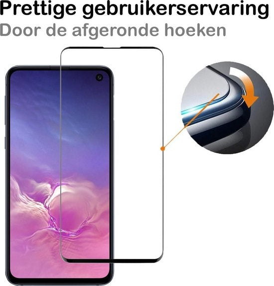 Screenprotector van gehard glas met zwarte randen voor Samsung S10e