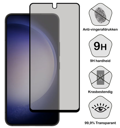 Gehard glazen privacy screenprotector voor Samsung Galaxy S23