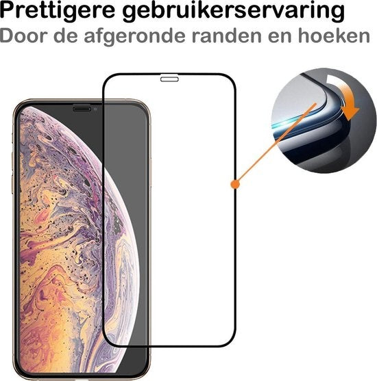 Full screen screenprotector van gehard glas voor iPhone Xs Max