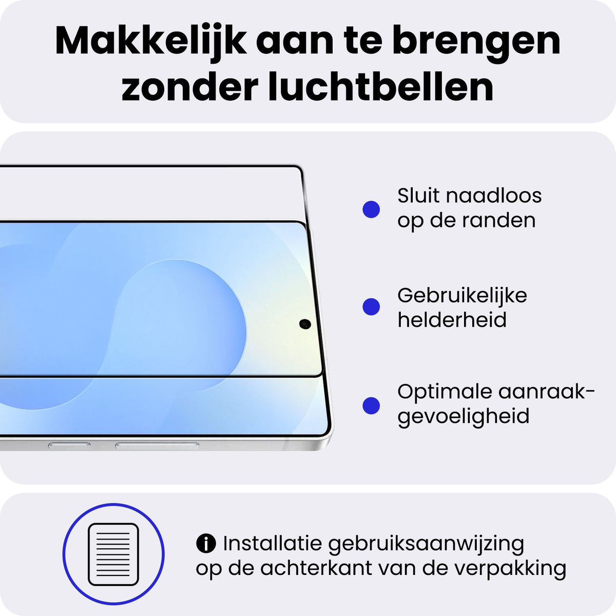 Gehard glazen screenprotector met zwarte randen voor Samsung S25 Ultra
