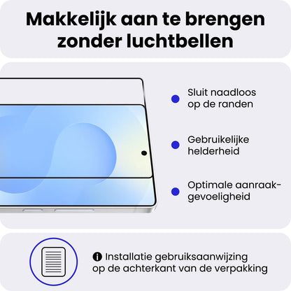 Gehard glazen screenprotector met zwarte randen voor Samsung S25 Ultra
