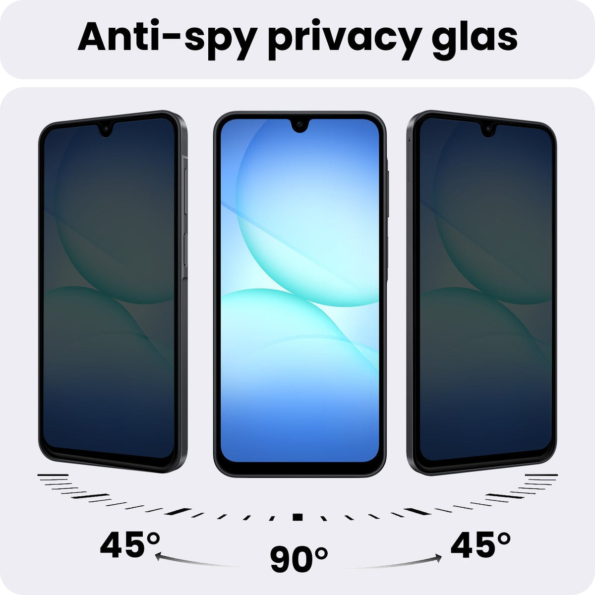 Privacy screenprotector van gehard glas voor Samsung Galaxy A17