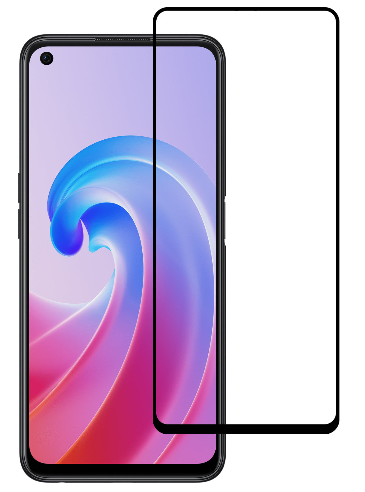 Screenprotector van gehard glas voor OPPO A96 met zwarte randen