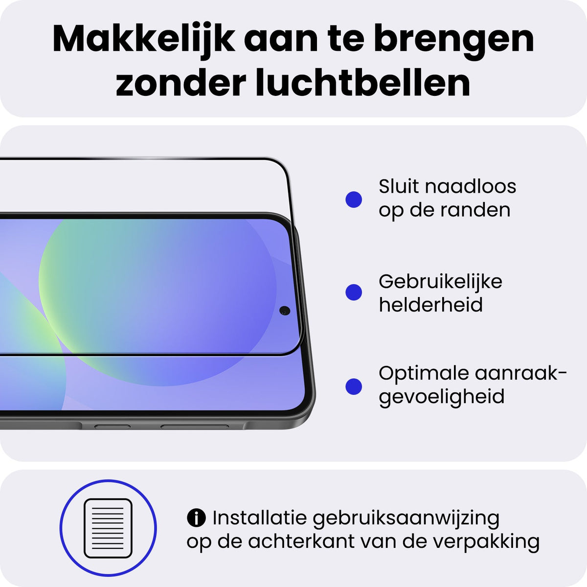 Full Screen Screenprotector van Gehard Glas voor Samsung A36