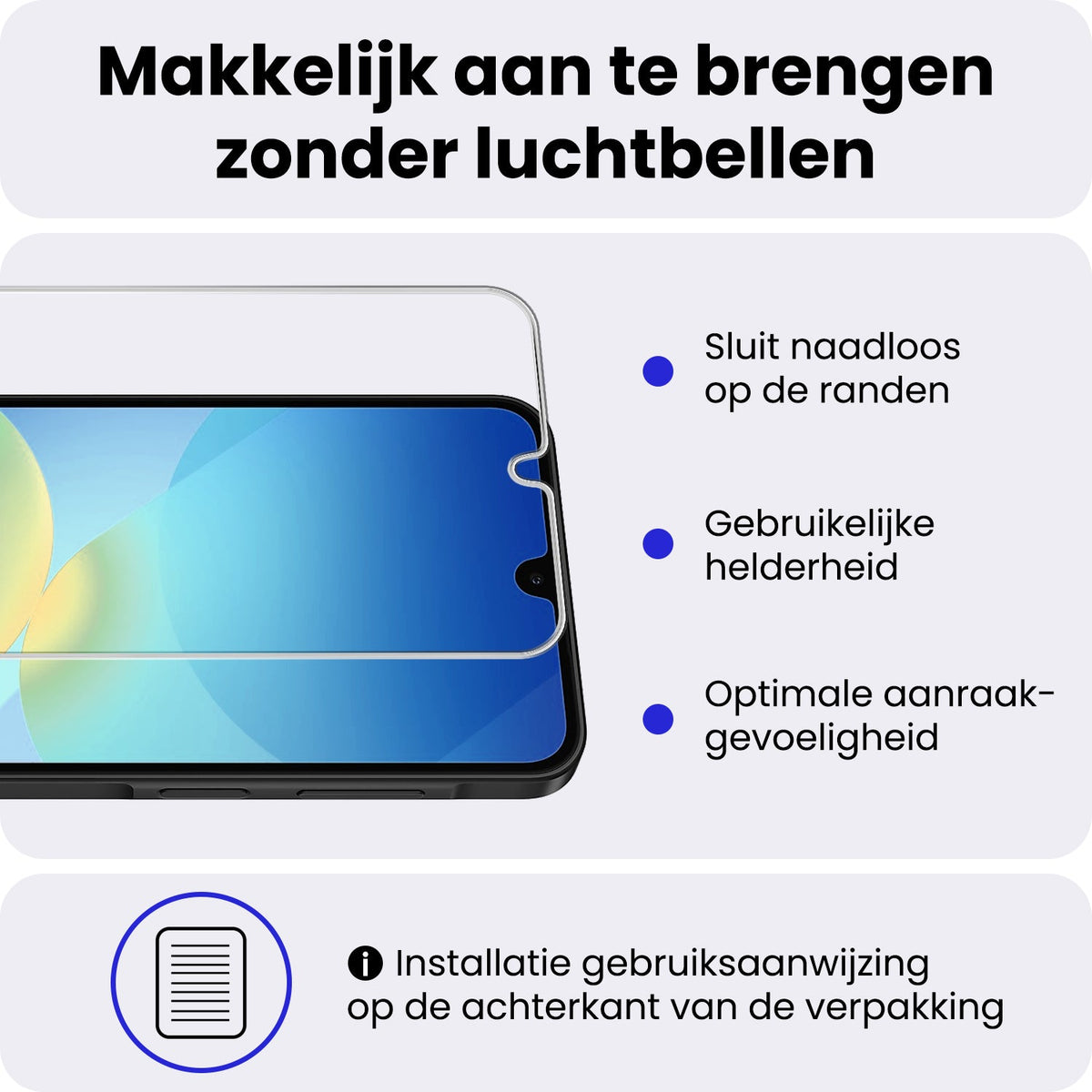 Gehard glazen screenprotector met krasbestendige laag