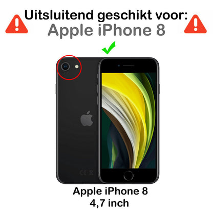 Gehard glazen screenprotector voor iPhone 8 met privacyfilter