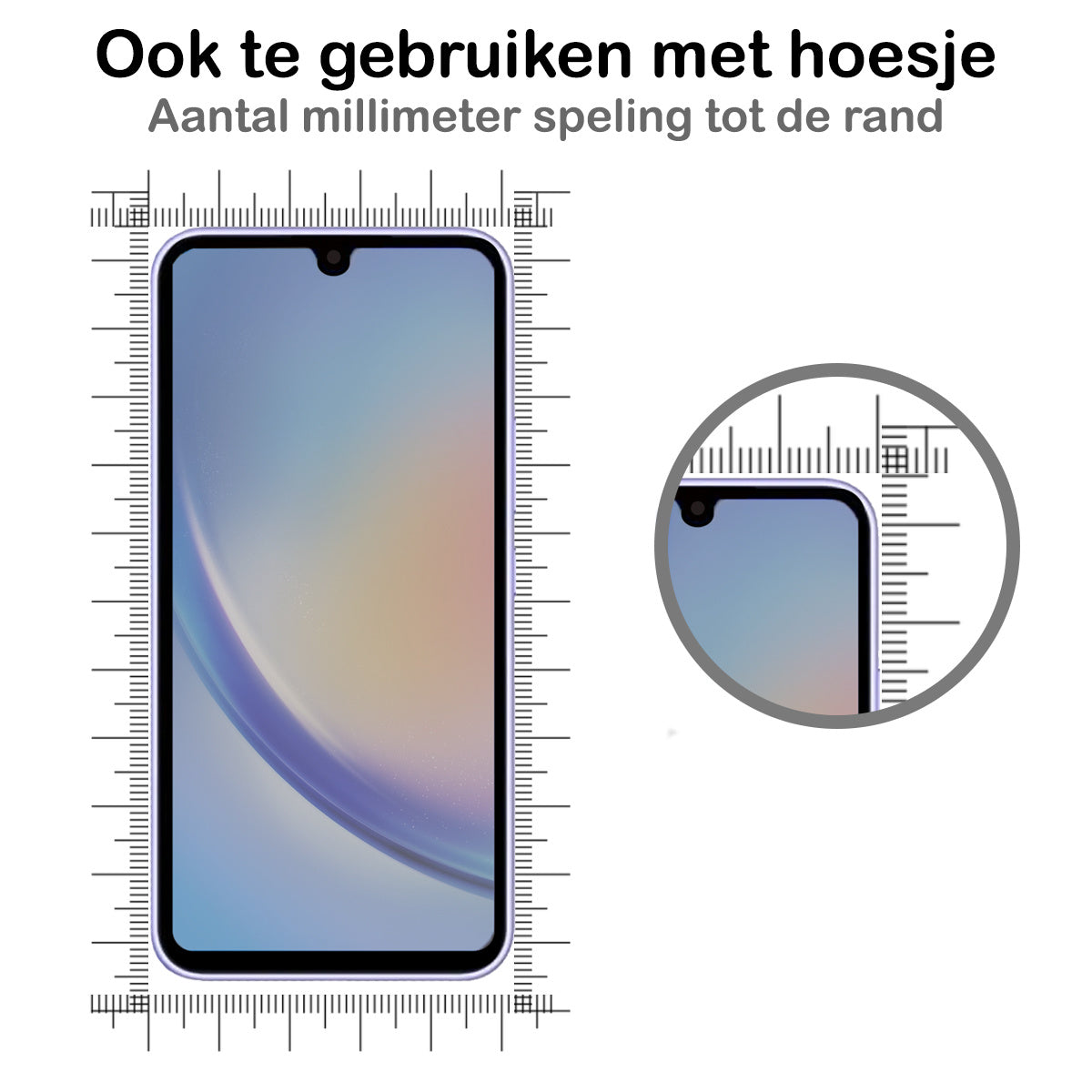 Screenprotector van gehard glas met privacyfilter voor Samsung Galaxy A34