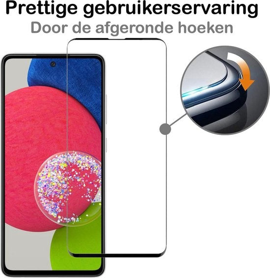 Screenprotector van gehard glas met zwarte randen