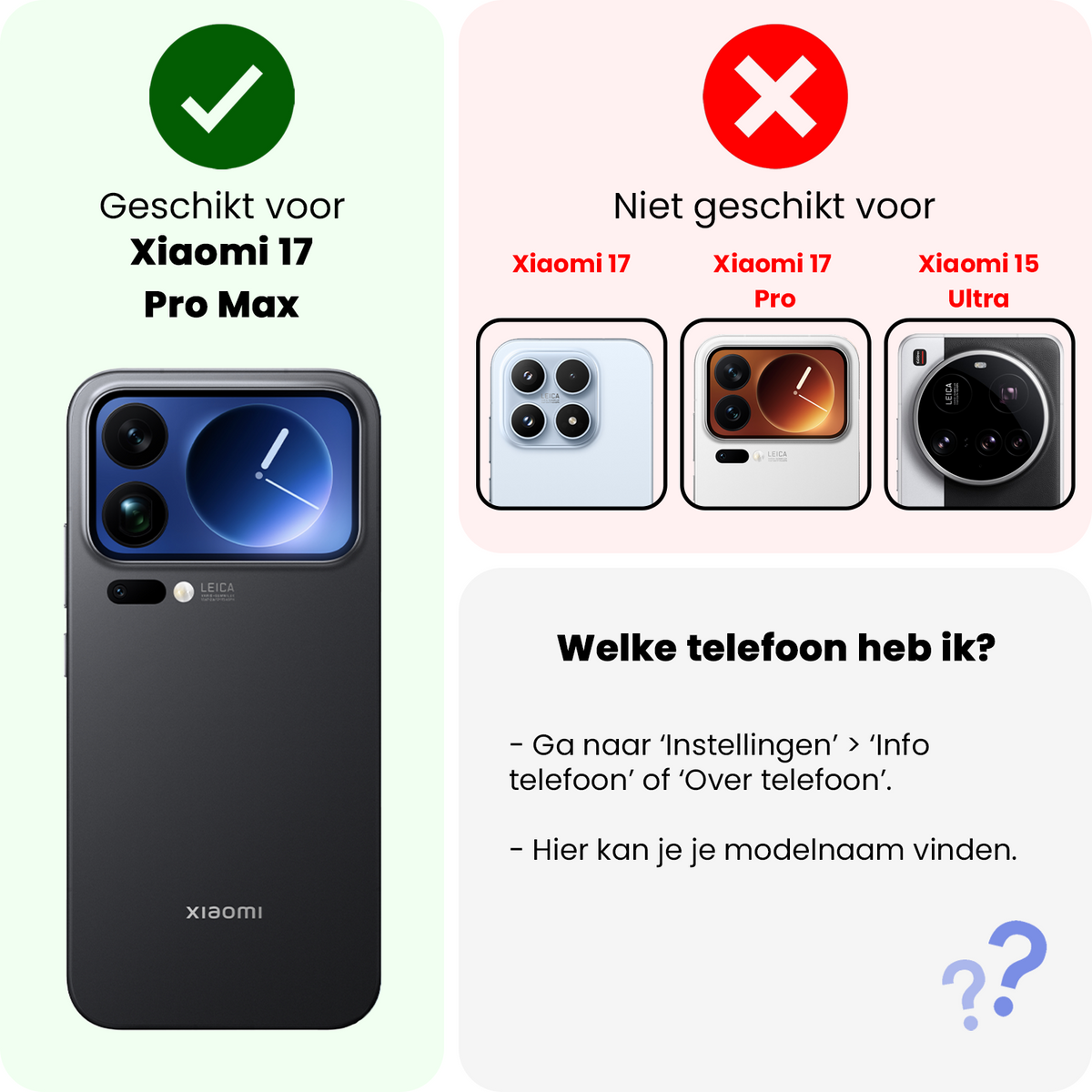 Gehard glazen screenprotector voor Xiaomi 17 Pro Max