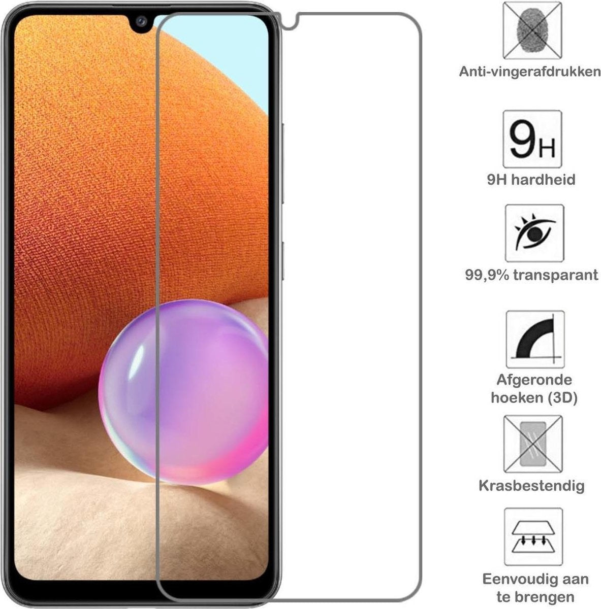 Gehard glazen screenprotector met krasbestendige laag