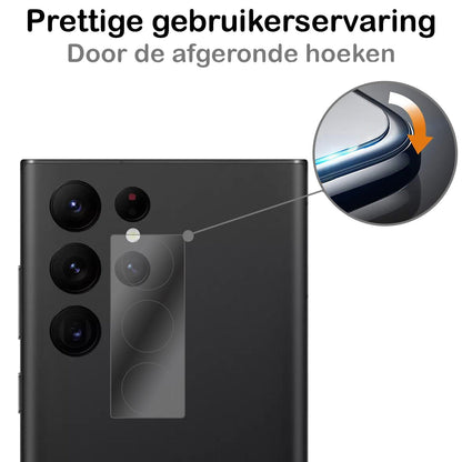 Gehard Glas Camera Screenprotector Geschikt Voor Samsung Galaxy S22 Ultra