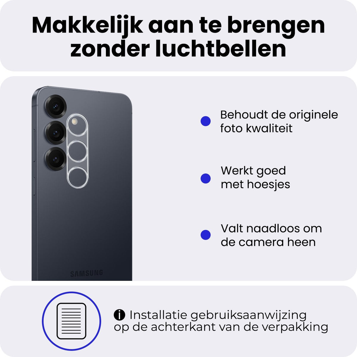Camera Screenprotector van Gehard Glas voor Samsung S26