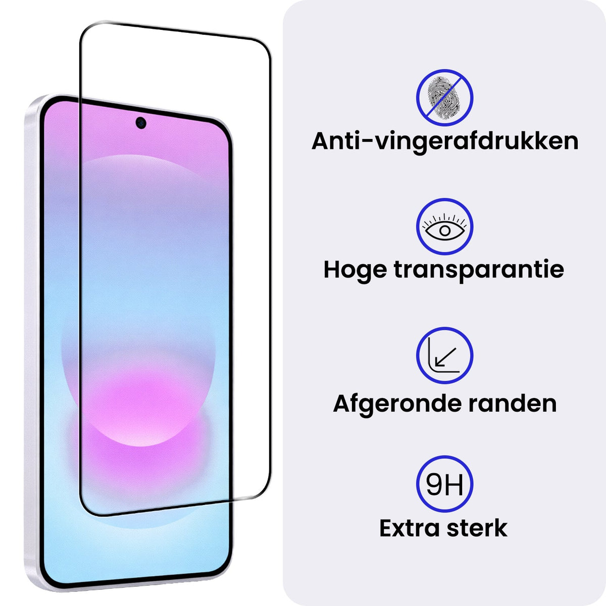 Full Screen Screenprotector van Gehard Glas Geschikt voor Samsung A37