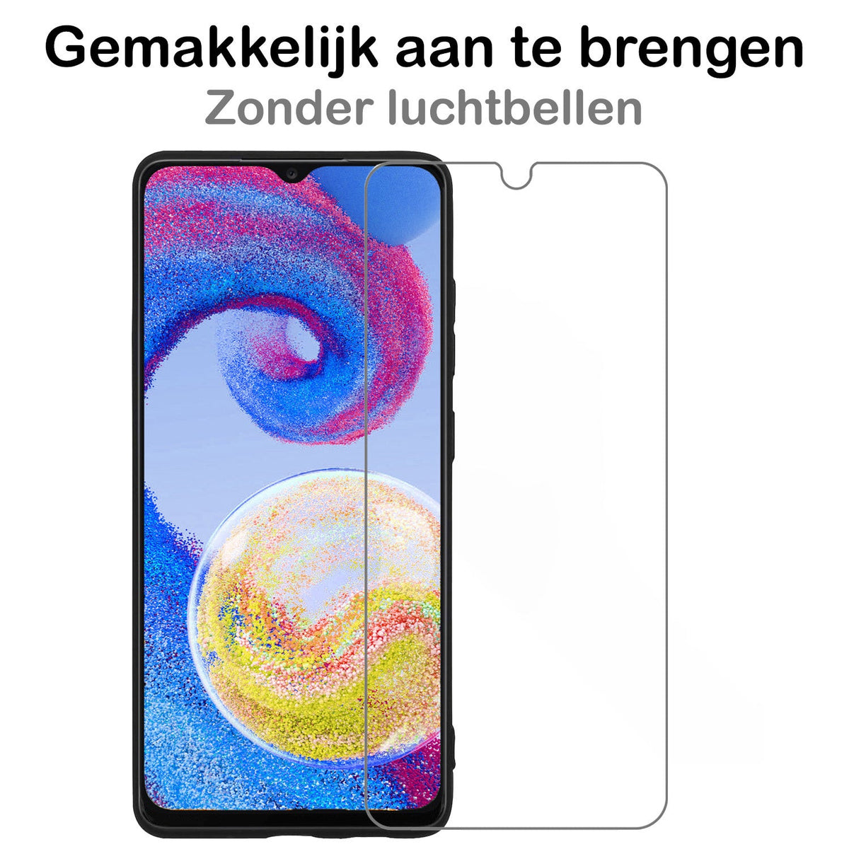 Gehard Glazen Screenprotector Geschikt voor Samsung Galaxy A04s