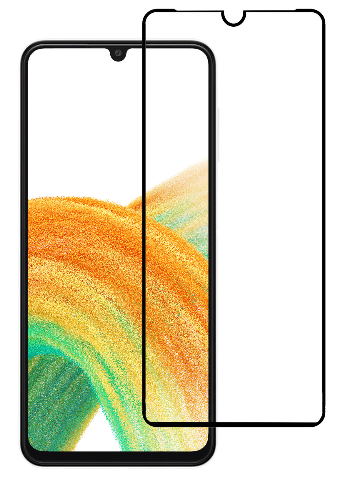 Full screen screenprotector met gehard glas voor Samsung A33