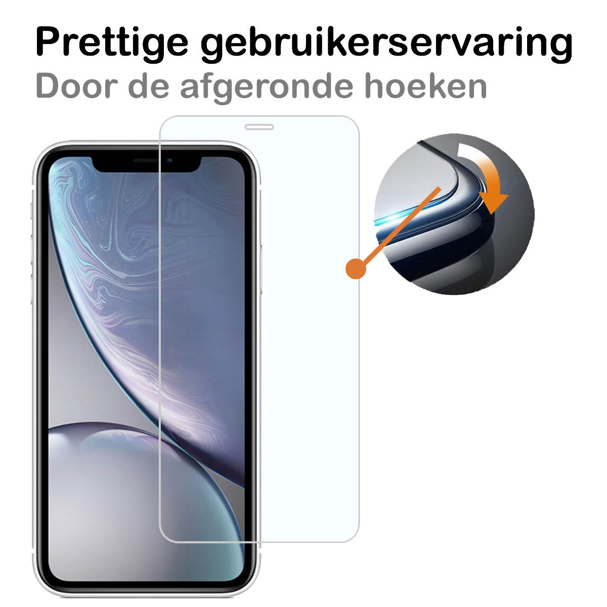 Screenprotector van gehard glas met volledige schermdekking voor iPhone Xs