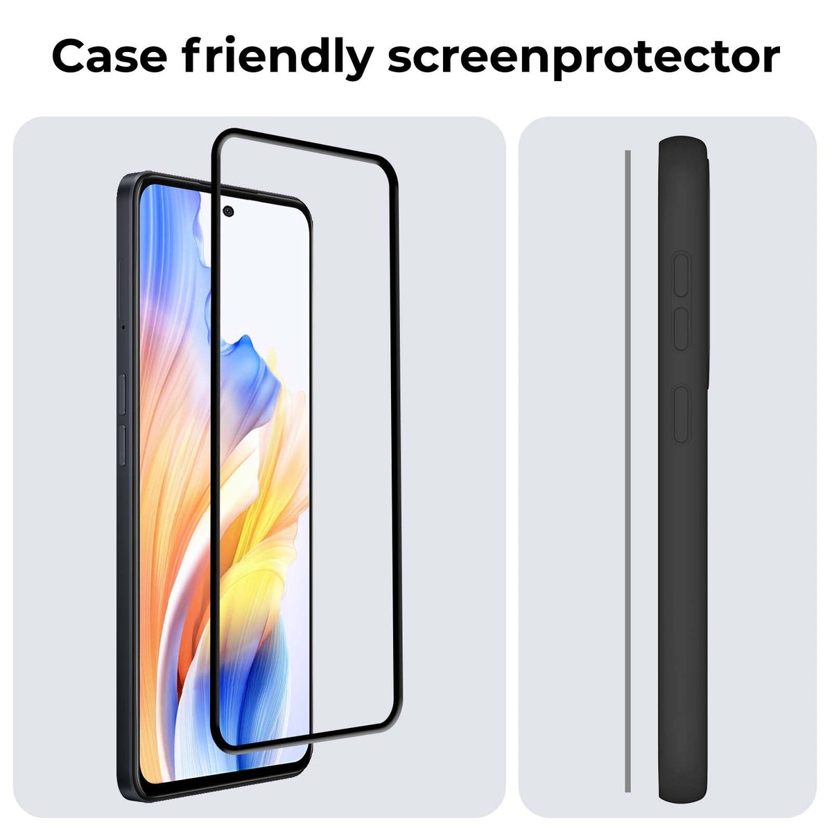 Full Screen Screenprotector van Gehard Glas voor OPPO A58