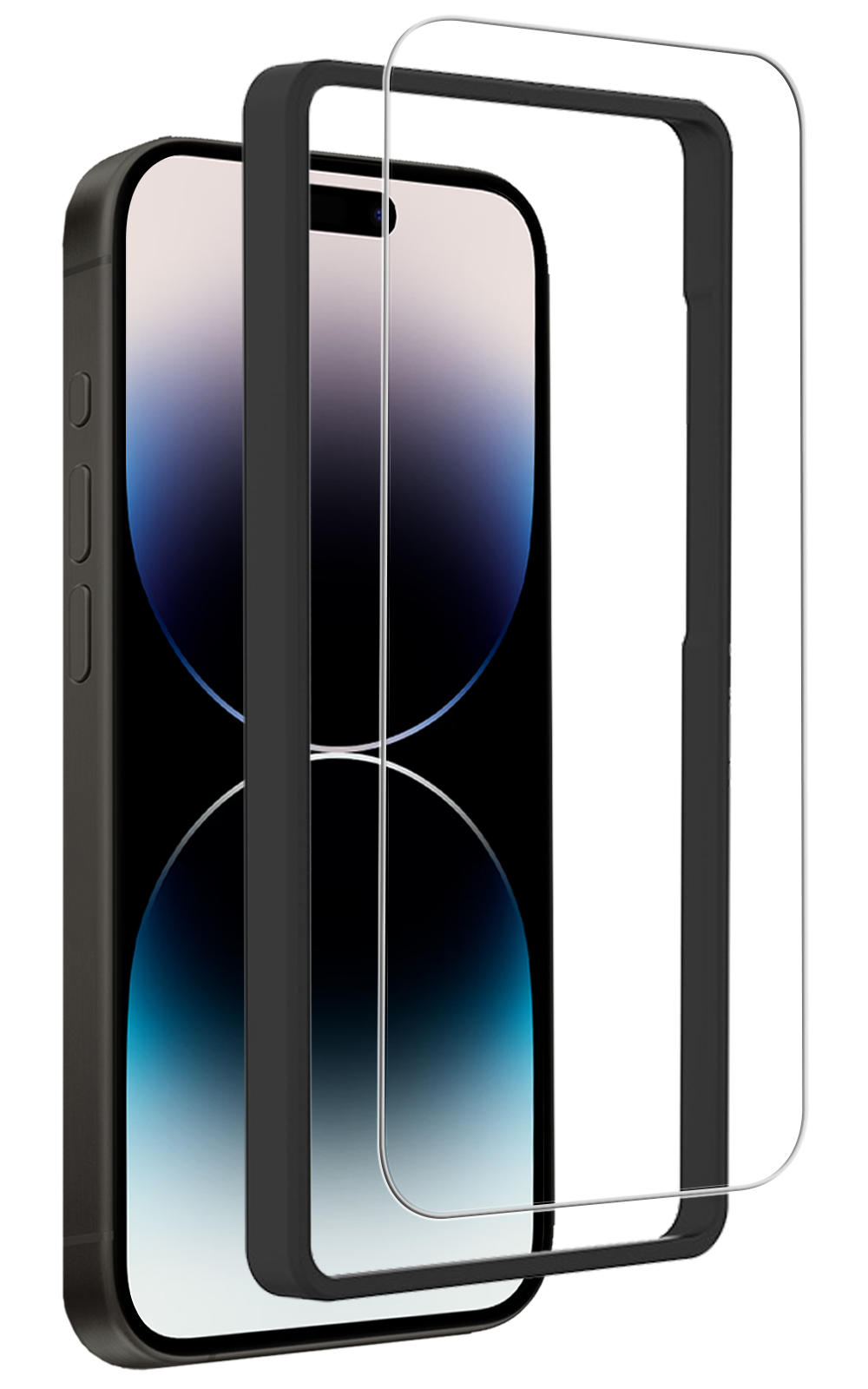 Gehard glazen screenprotector voor iPhone 14 met installatieframe