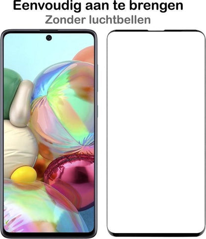 Screenprotector van gehard glas met zwarte randen voor Samsung A71