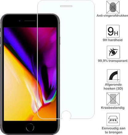 Glazen screenprotector voor iPhone 7/8 Plus met krasbescherming